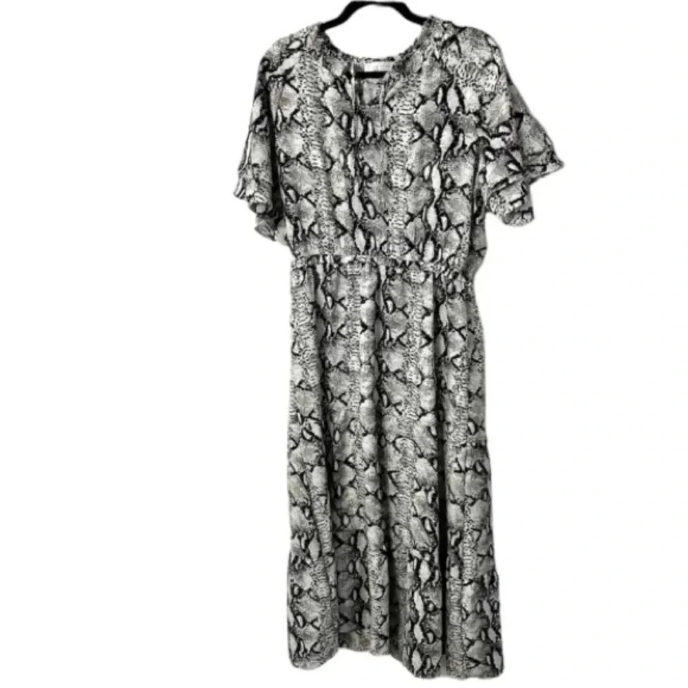 Sign Here Signature Clothing The Lucy Dress Snakeskin Maxi Size L GUC